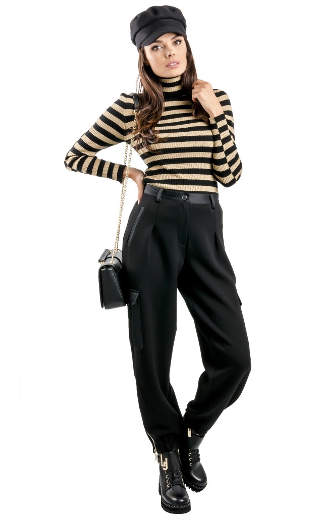 Sweter Twin Set Golf Czarno-Złoty