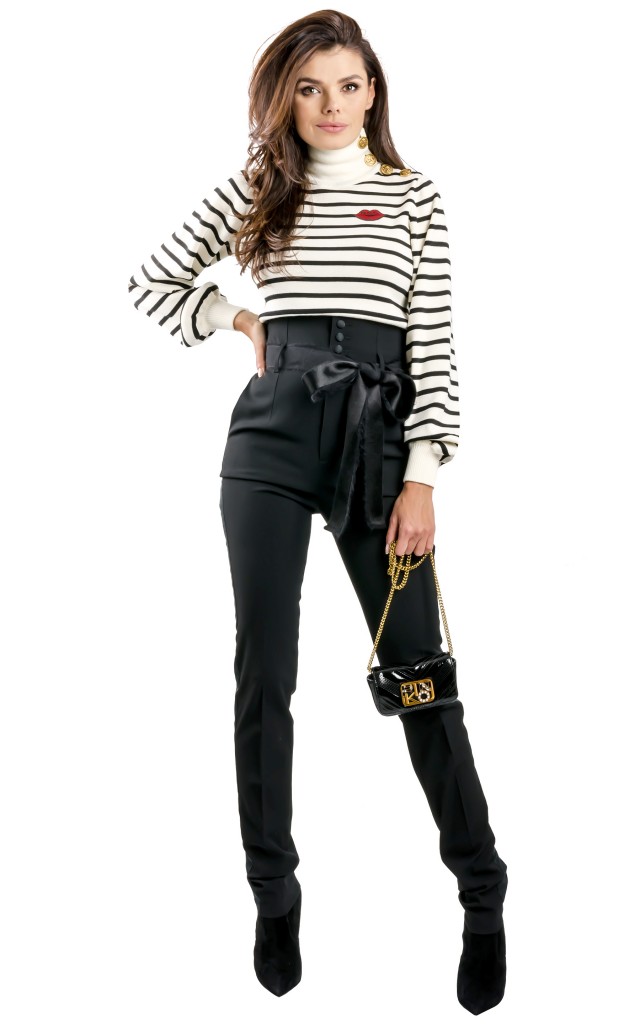 Sweter Red Valentino Golf Kremowo-Czarny