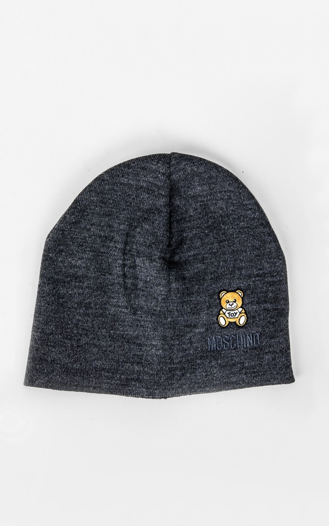 Czapka Moschino Toy Bear Ciemnoszara
