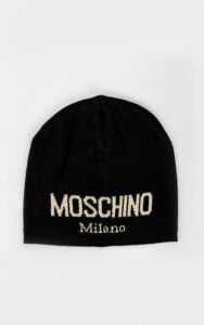 Czapka Moschino Czarna-Złota