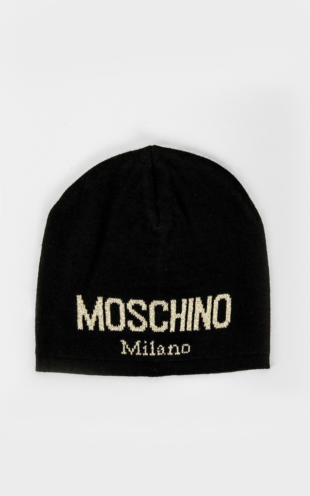 Czapka Moschino Czarna-Złota