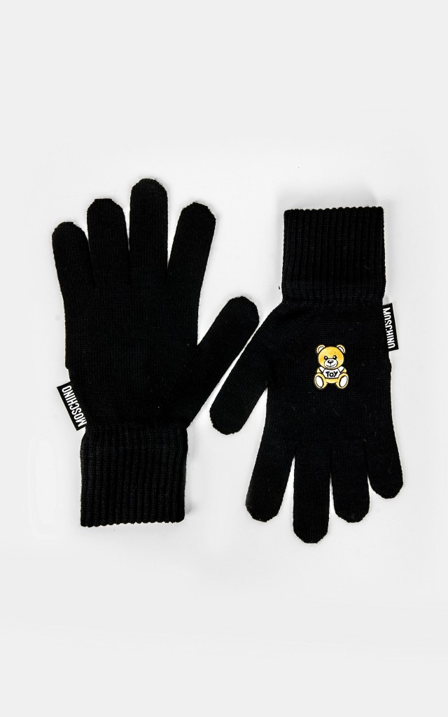 Rękawiczki Moschino Dzianinowe Czarne