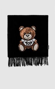 Szal Moschino Bear Cekiny Czarny