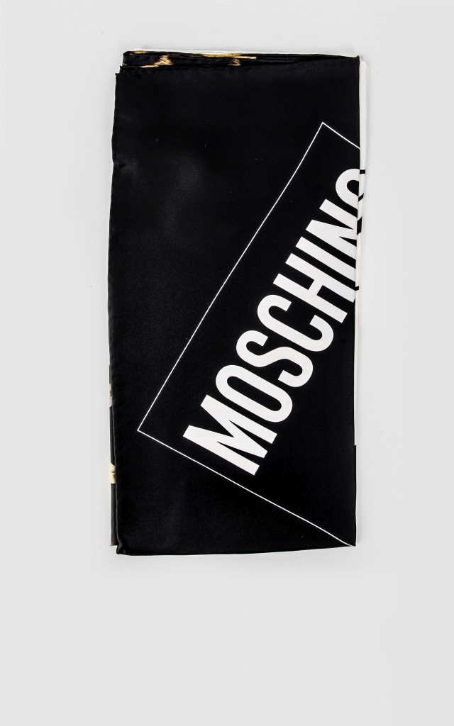 Chusta Moschino Jedwabna Brązowo-Czarna