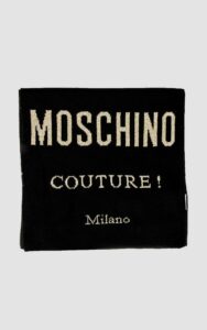 Szal Moschino Czarno-Złoty