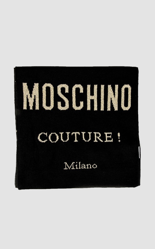 Szal Moschino Czarno-Złoty