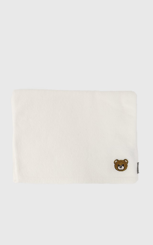 Szal Moschino Bear Kremowy