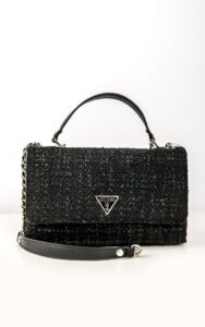 Torebka Guess Crossbody Tweedowa Czarna