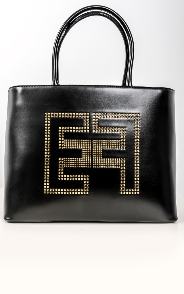Torebka Elisabetta Franchi Shopper Czarna