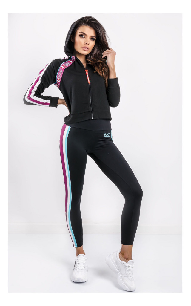 Bluza EA7 Rozpinana Z Kapturem Czarna