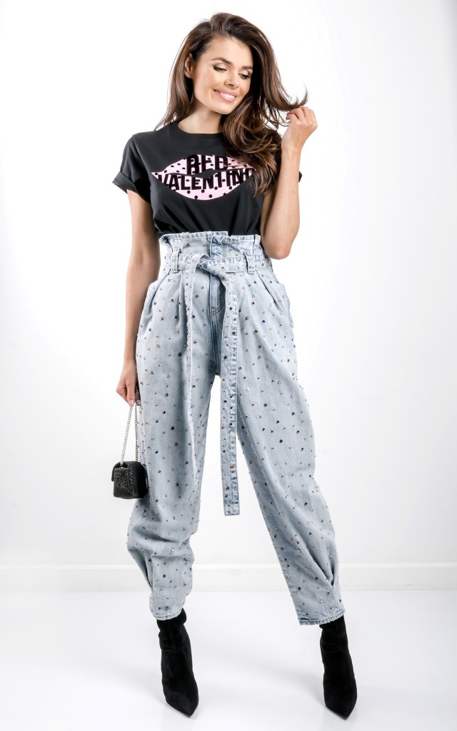 T-shirt Red Valentino Prosty Czarny