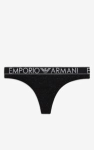 Stringi Emporio Armani Czarno Brokatowe