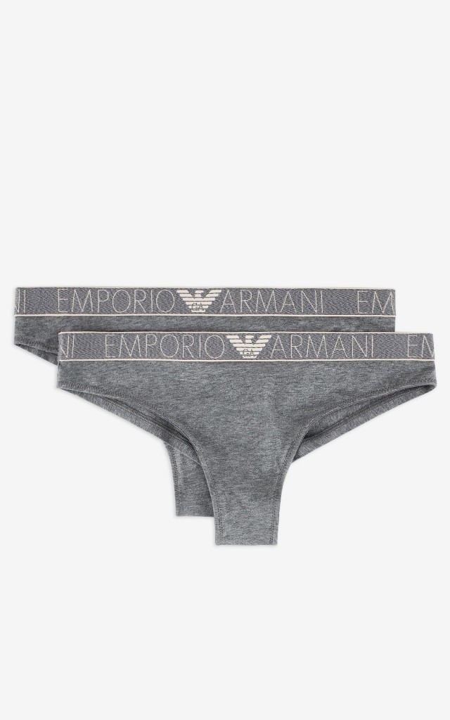 Majtki Emporio Armani Brazilian 2 Pack Szare
