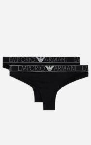 Majtki Emporio Armani Brazilian 2 Pack Czarne