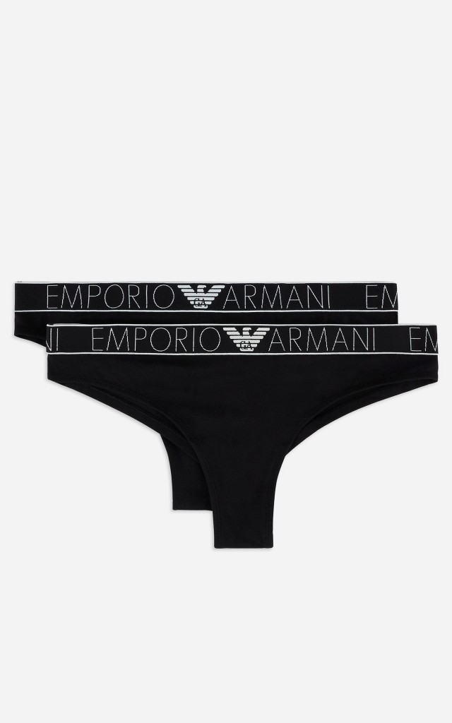 Majtki Emporio Armani Brazilian 2 Pack Czarne