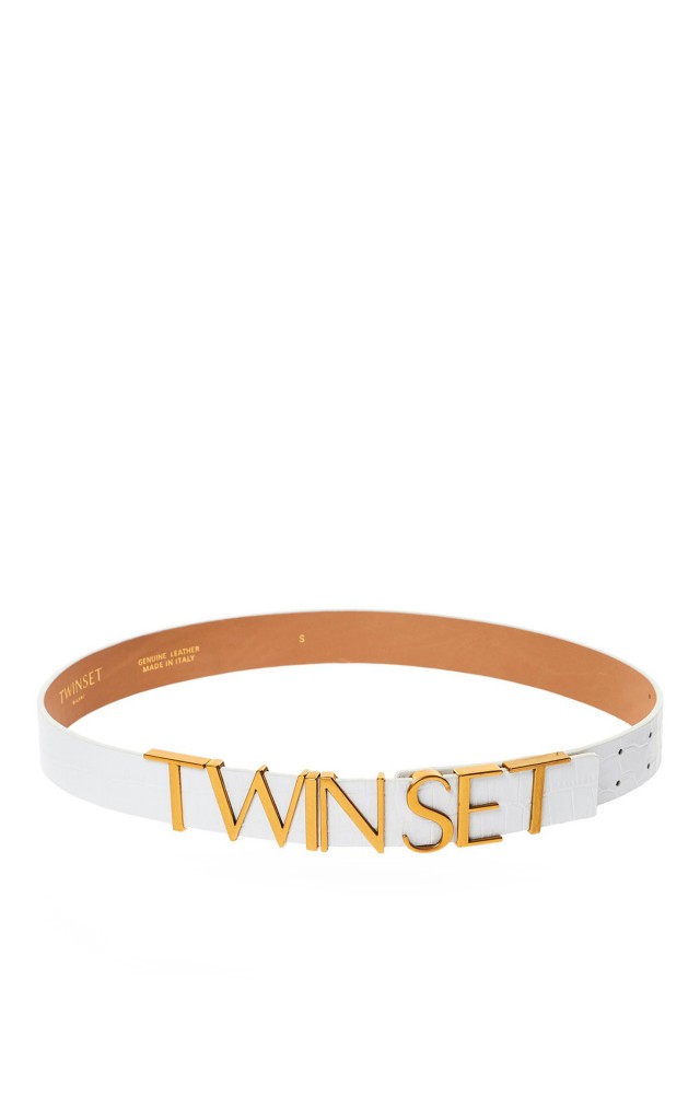 Pasek Twin Set Literki Biały