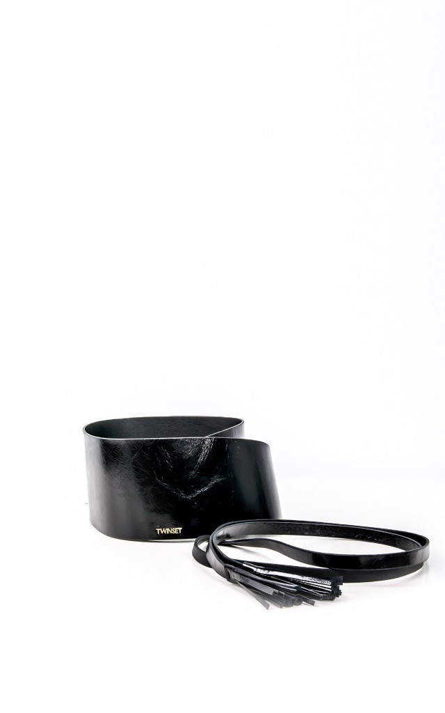 Pasek Twin Set Wiązany Czarny