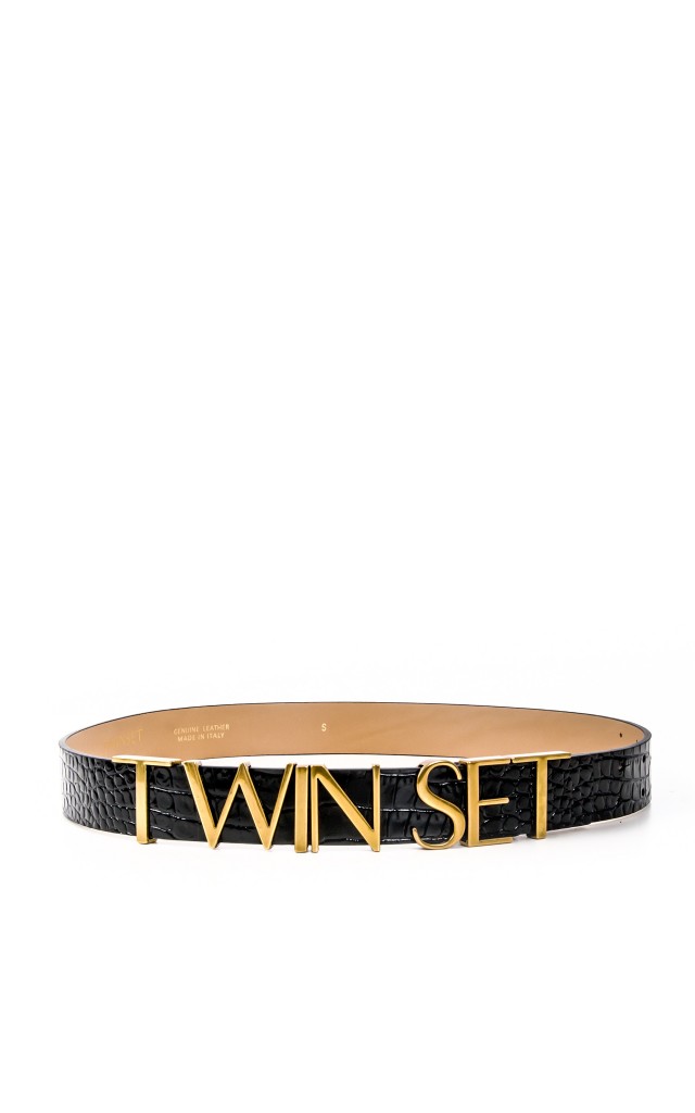 Pasek Twin Set Literki Czarne