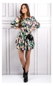 Sukienka Mini For Love & Lemons Vitntage Kwiatowy Nadruk