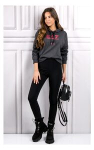 Bluza EA7 Dresowa Z Kapturem Ciemnoszary