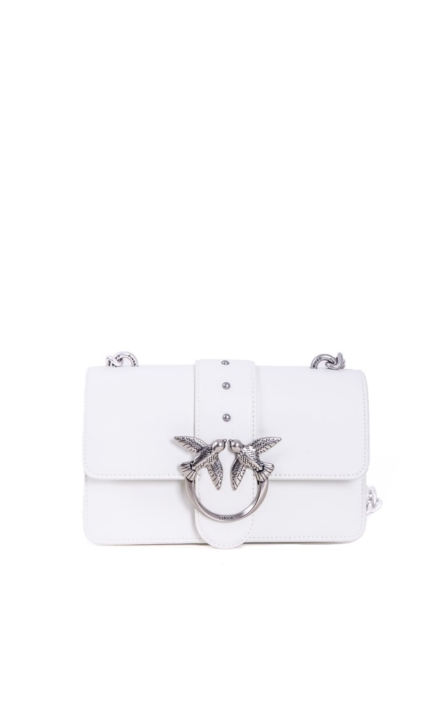 Torebka Pinko Love Mini Icon Simply White Old Silver