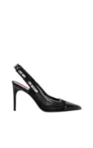 Czółenka Love Moschino Z Siateczką Czarne
