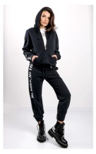 Bluza Pinko Rozpinana Dresowa Czarna