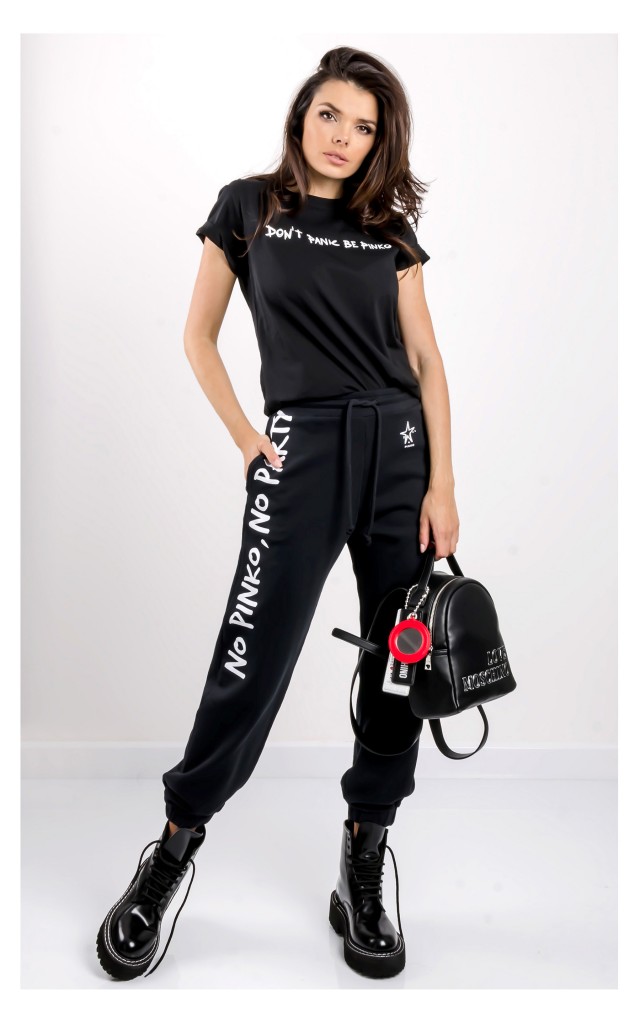 T-shirt Pinko Prosty Czarny