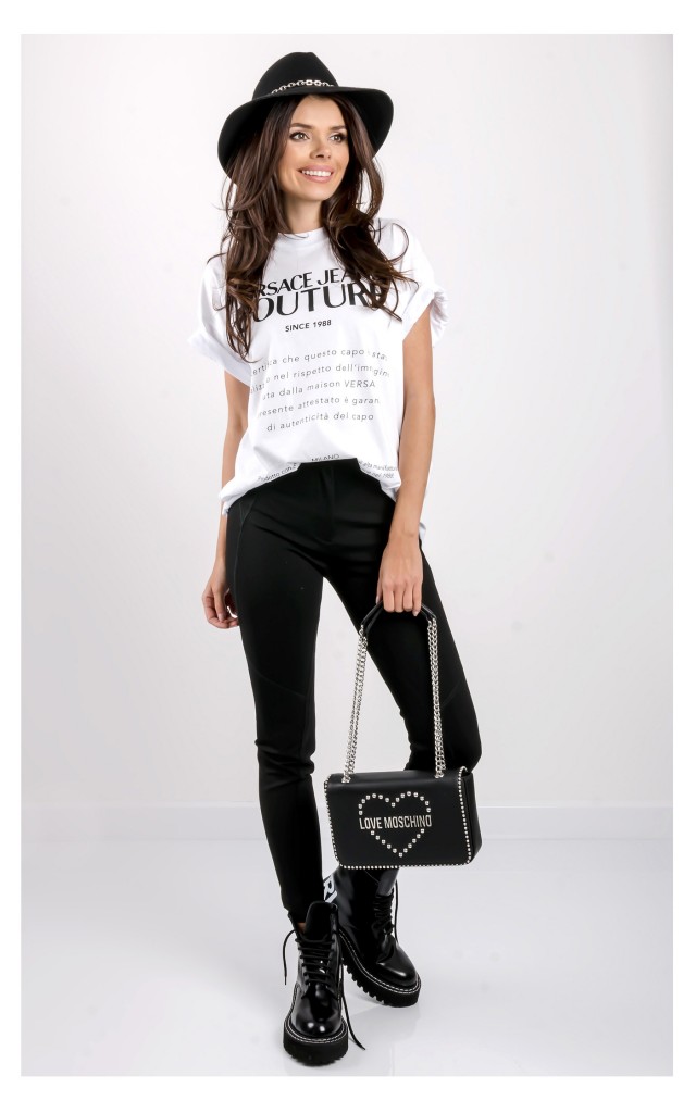 T-shirt Versace Oversize Biały