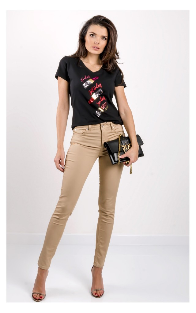 T-shirt Liu Jo Prosty Z Cekinami