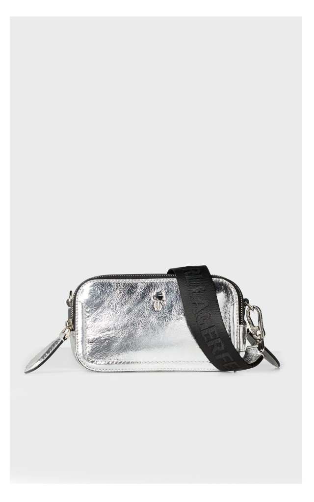 Torebka Karl Lagerfeld Crossbody 3D Pin Camera Silver