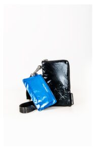 Torebka Karl Lagerfeld Nylon Metallic Black Blue