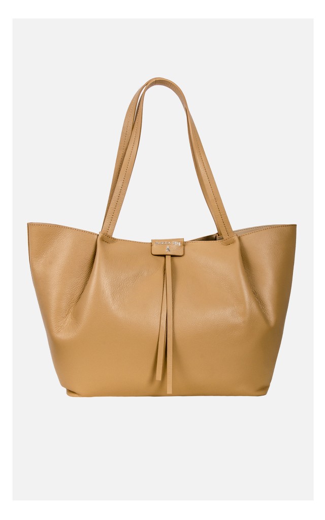 Torebka Patrizia Pepe Shopper Beżowa