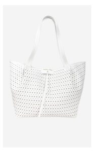 Torebka Patrizia Pepe Shopper Ażurowa Biała