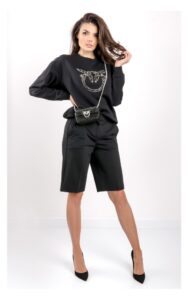 Bluza Pinko Dresowa Z Logo Czarna