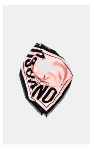 Chusta Moschino Jedwabna Różowa