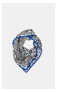 Chusta Moschino Jedwabna Niebieska W Print