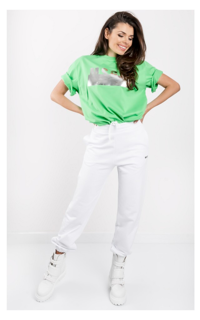 T-shirt MSGM Oversize Zielony