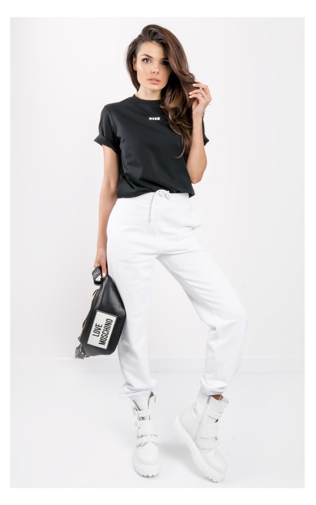 T-shirt MSGM Prosty Czarny