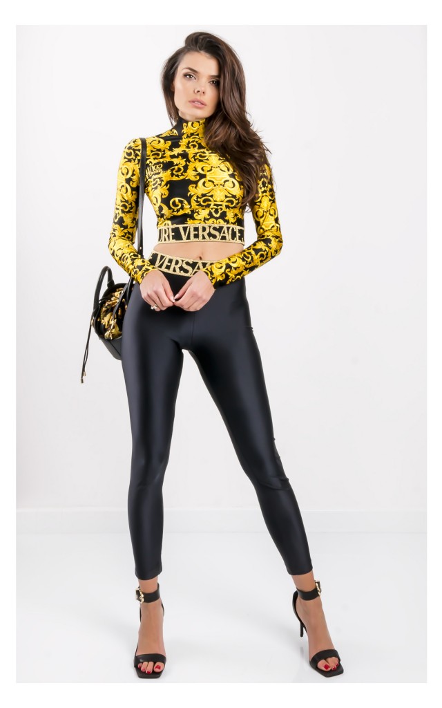 Top Versace Krótki W Print