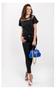 T-shirt Red Valentino Z Tiulem Czarny