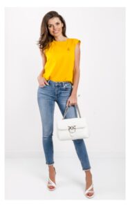 T-shirt Patrizia Pepe Luźny Pomarańczowy