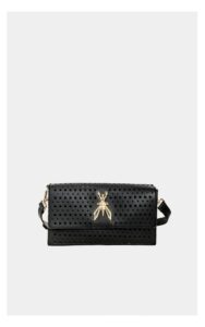 Torebka Patrizia Pepe Crossbody Ażurowa Czarna