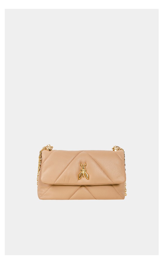 Torebka Patrizia Pepe Crossbody Pikowana Beżowa