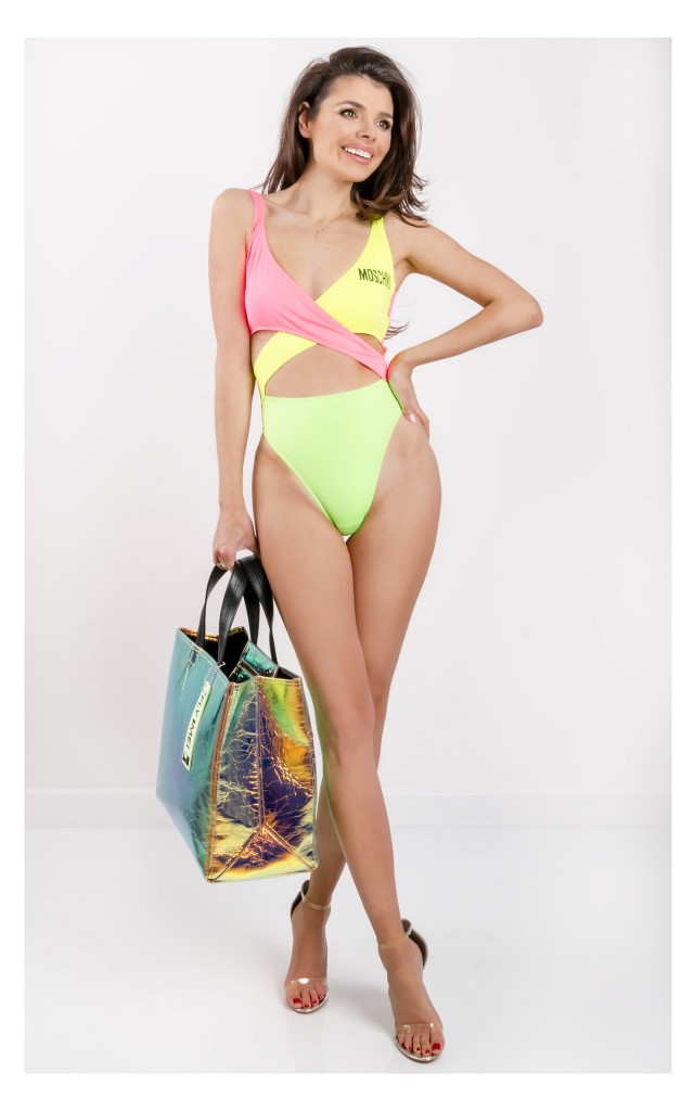 Strój Kąpielowy Moschino Jednoczęściowy Neonowy