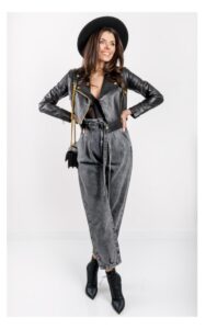 Kurtka Versace Jeans Couture Skórzana Czarna