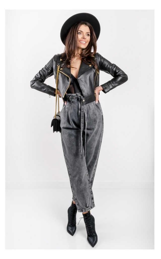 Kurtka Versace Jeans Couture Skórzana Czarna