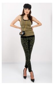 Legginsy Pinko Geloso W Deseń Zielone