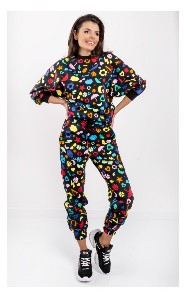 Spodnie Love Moschino Dresowe W Print