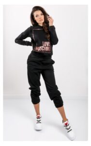 Bluza Love Moschino Logowana Czarna